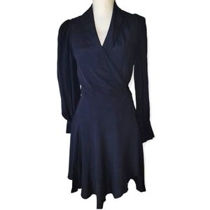 Express Wrap Dress Navy Blue XS NWT